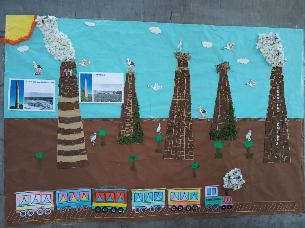 Mural chimeneas talleres verano Tarazona